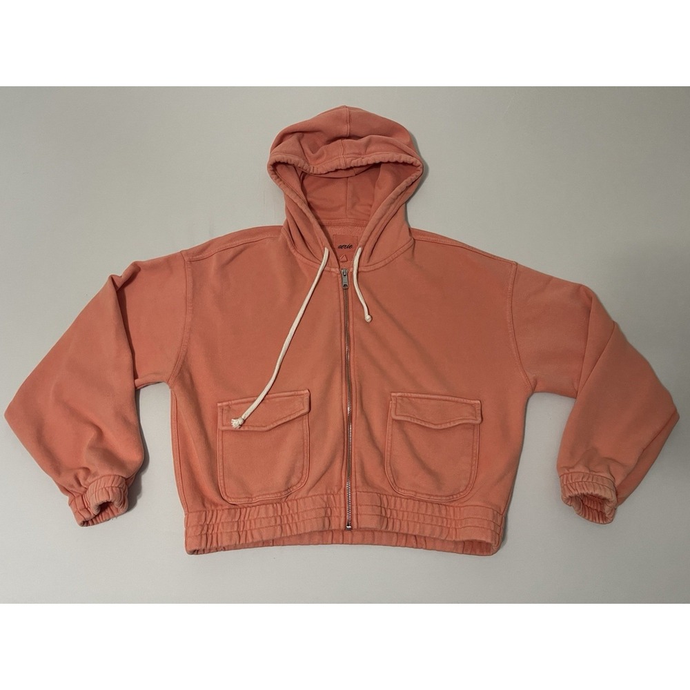 Aerie Hoodie Womens M Peach Pullover Boxy Crop Fit